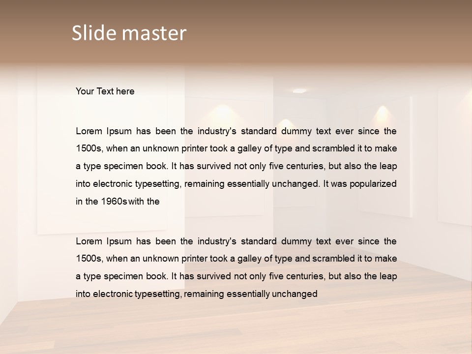 Space Room Gallery PowerPoint Template