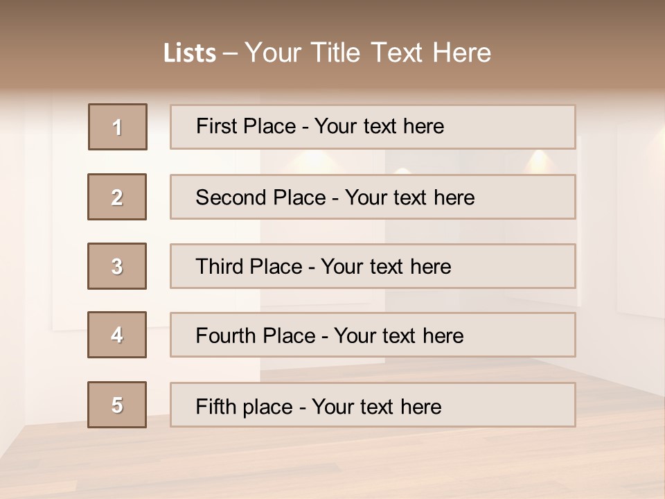 Space Room Gallery PowerPoint Template