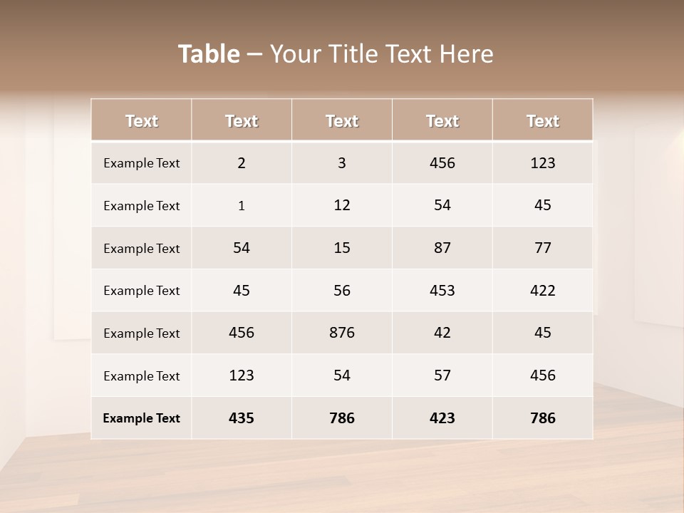 Space Room Gallery PowerPoint Template