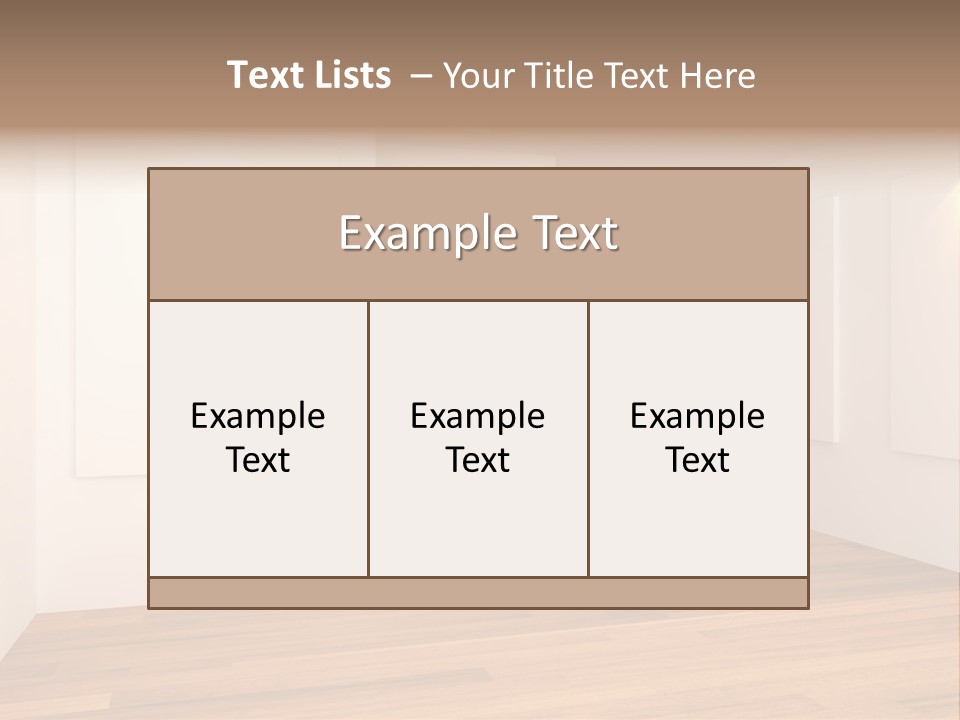 Space Room Gallery PowerPoint Template