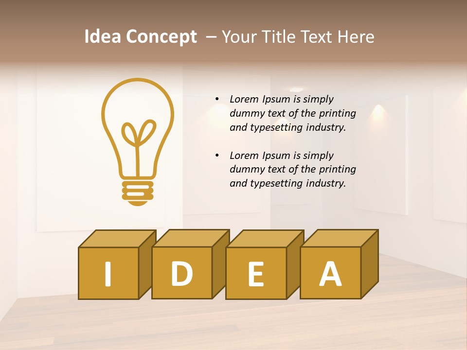 Space Room Gallery PowerPoint Template