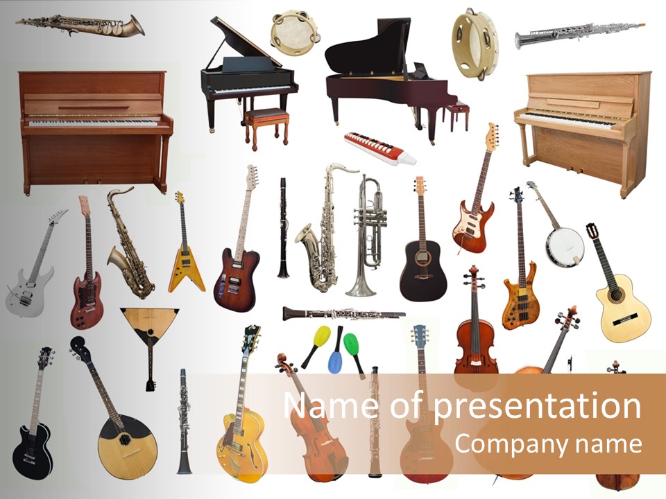 Instrument Jazz Stringed PowerPoint Template