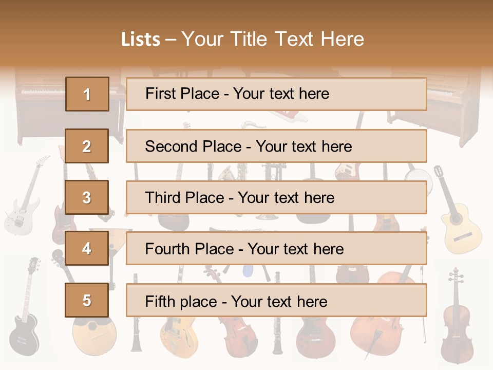 Instrument Jazz Stringed PowerPoint Template