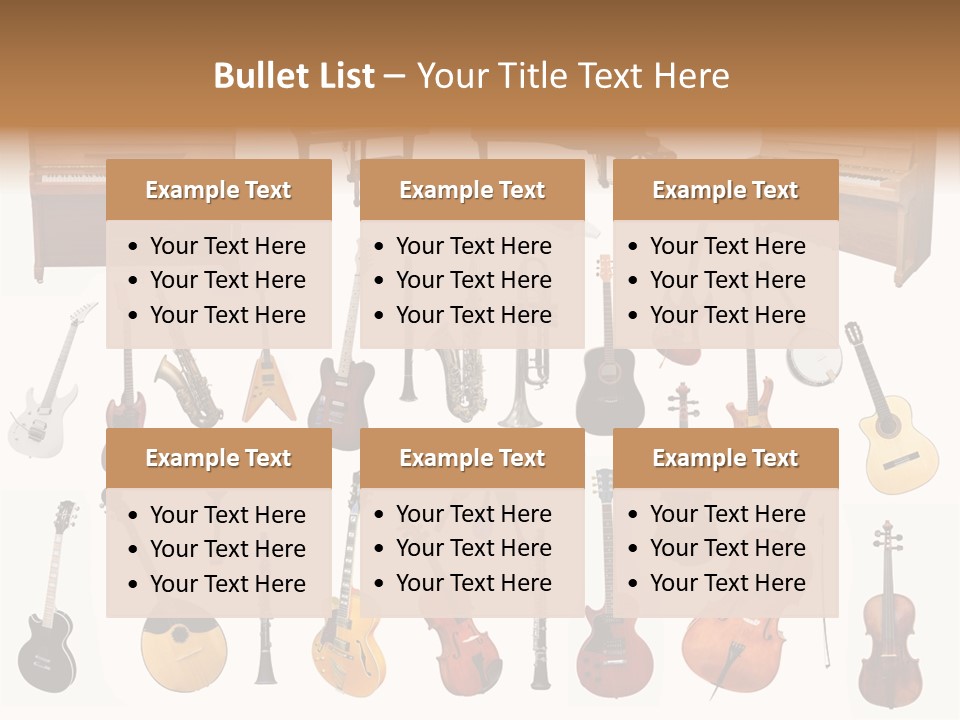 Instrument Jazz Stringed PowerPoint Template