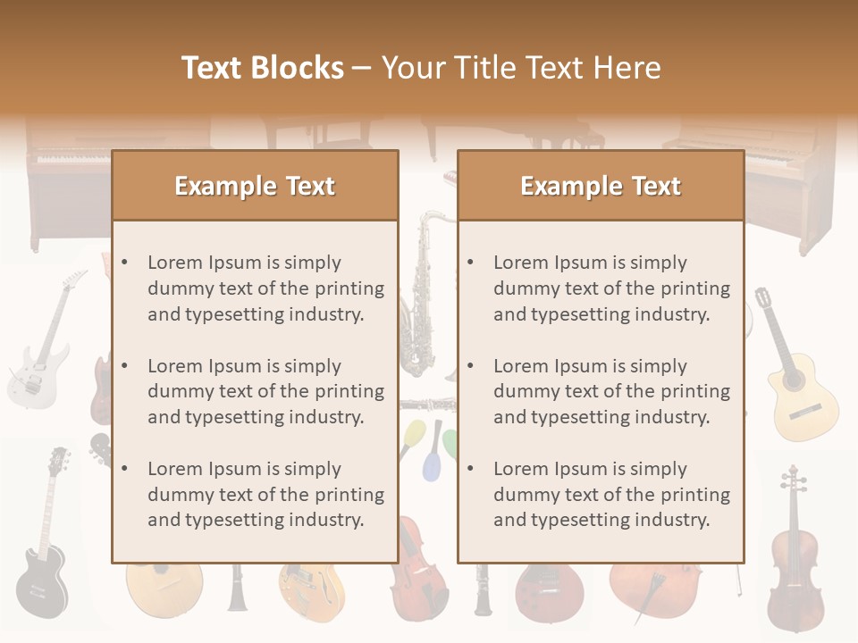 Instrument Jazz Stringed PowerPoint Template