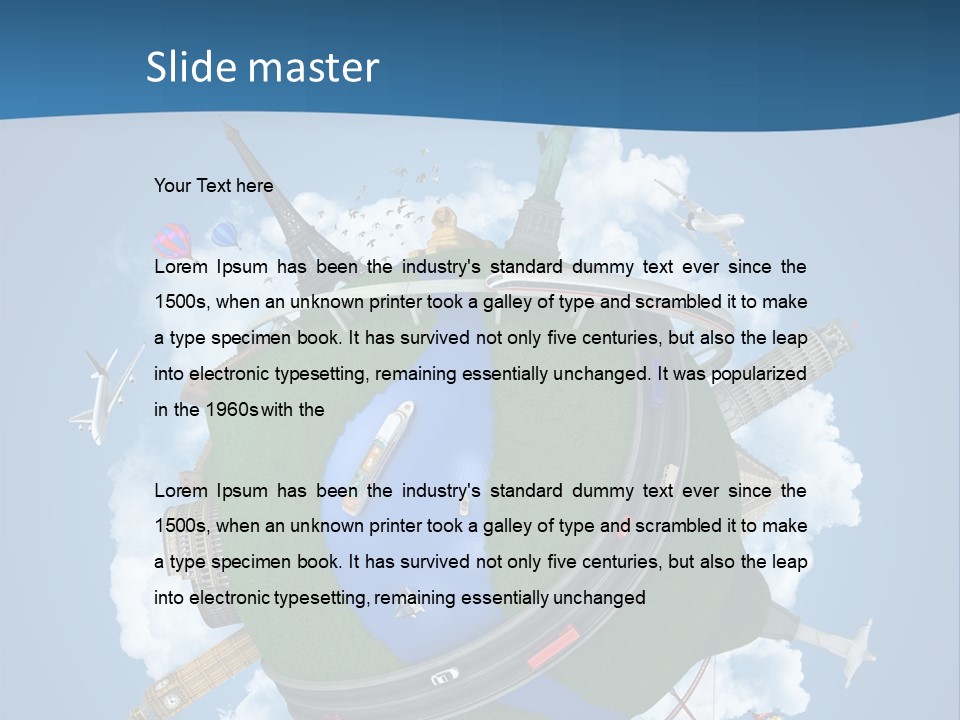 Road Train Great Wall PowerPoint Template