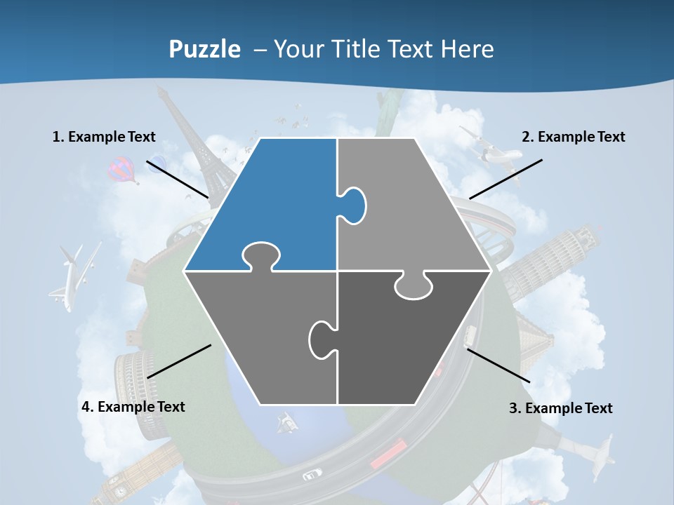 Road Train Great Wall PowerPoint Template