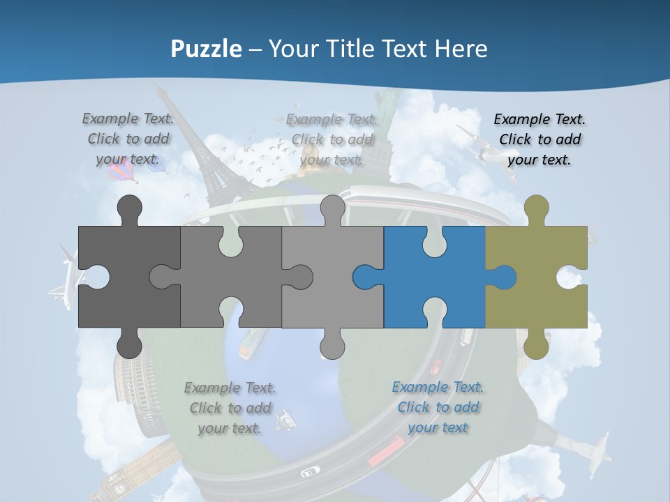 Road Train Great Wall PowerPoint Template