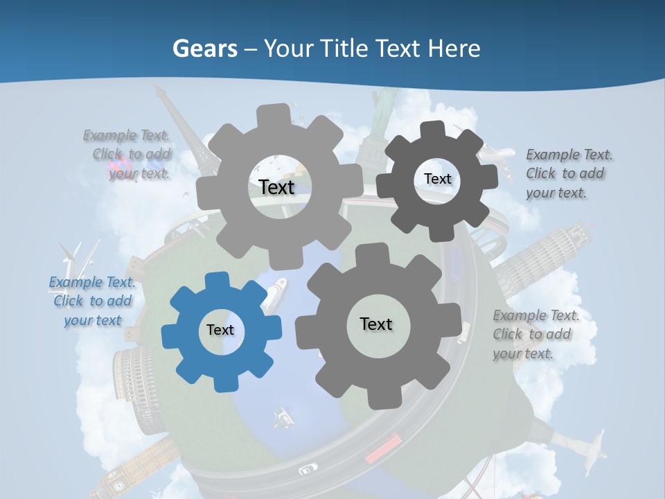 Road Train Great Wall PowerPoint Template