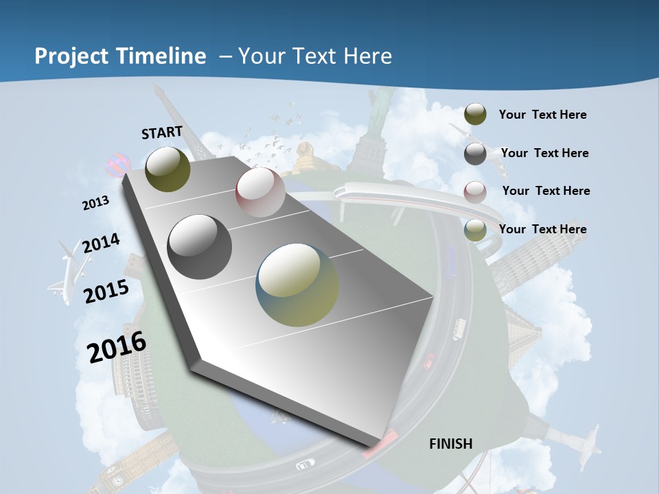 Road Train Great Wall PowerPoint Template