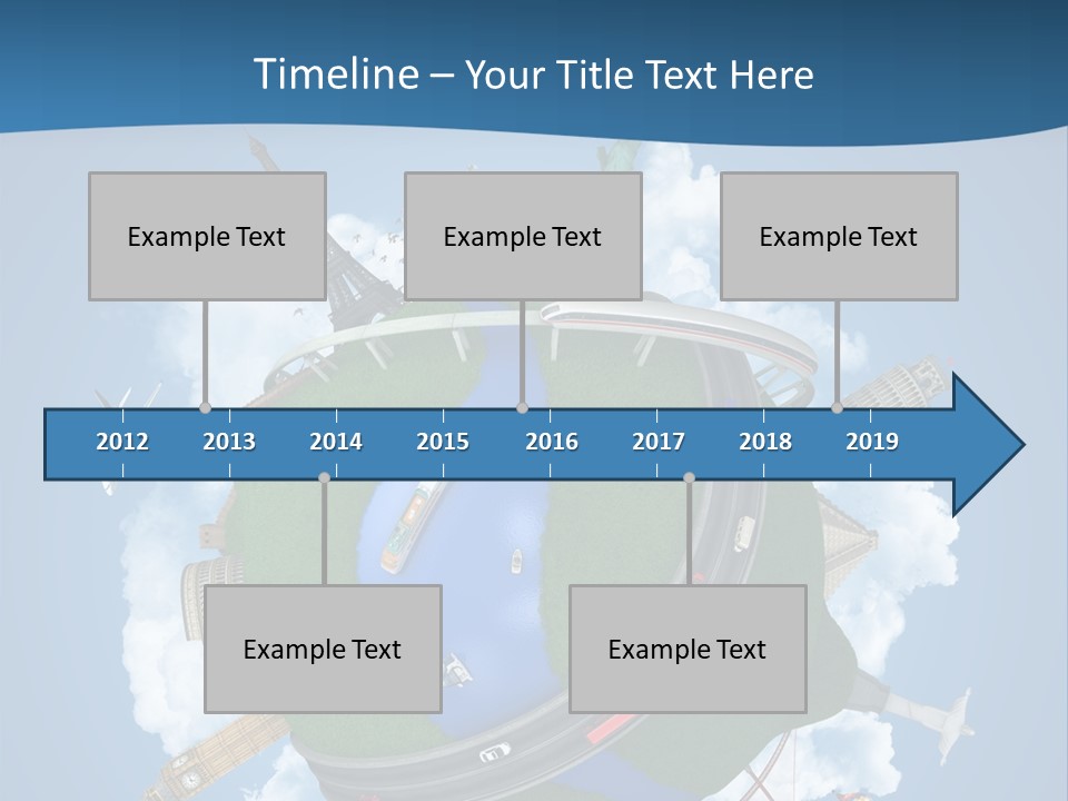 Road Train Great Wall PowerPoint Template
