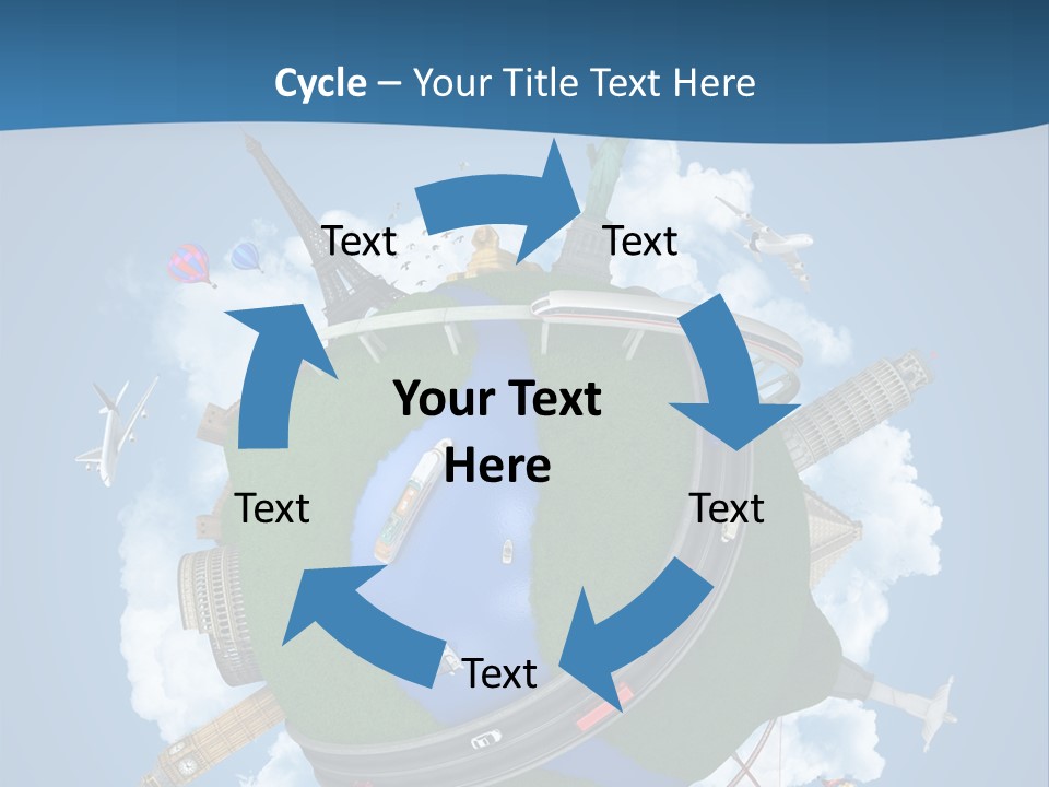 Road Train Great Wall PowerPoint Template