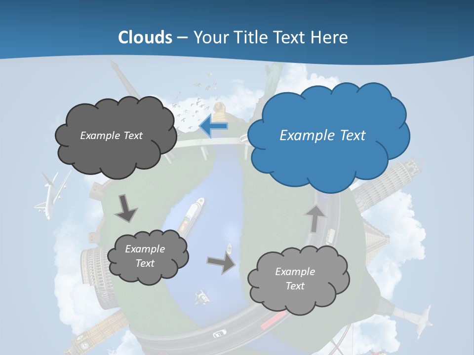Road Train Great Wall PowerPoint Template