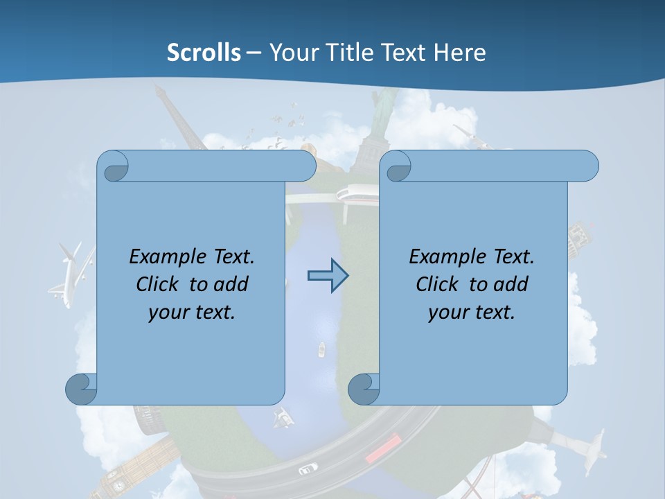 Road Train Great Wall PowerPoint Template