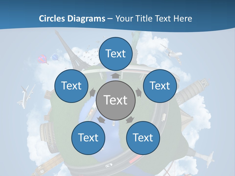 Road Train Great Wall PowerPoint Template