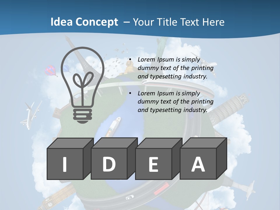 Road Train Great Wall PowerPoint Template