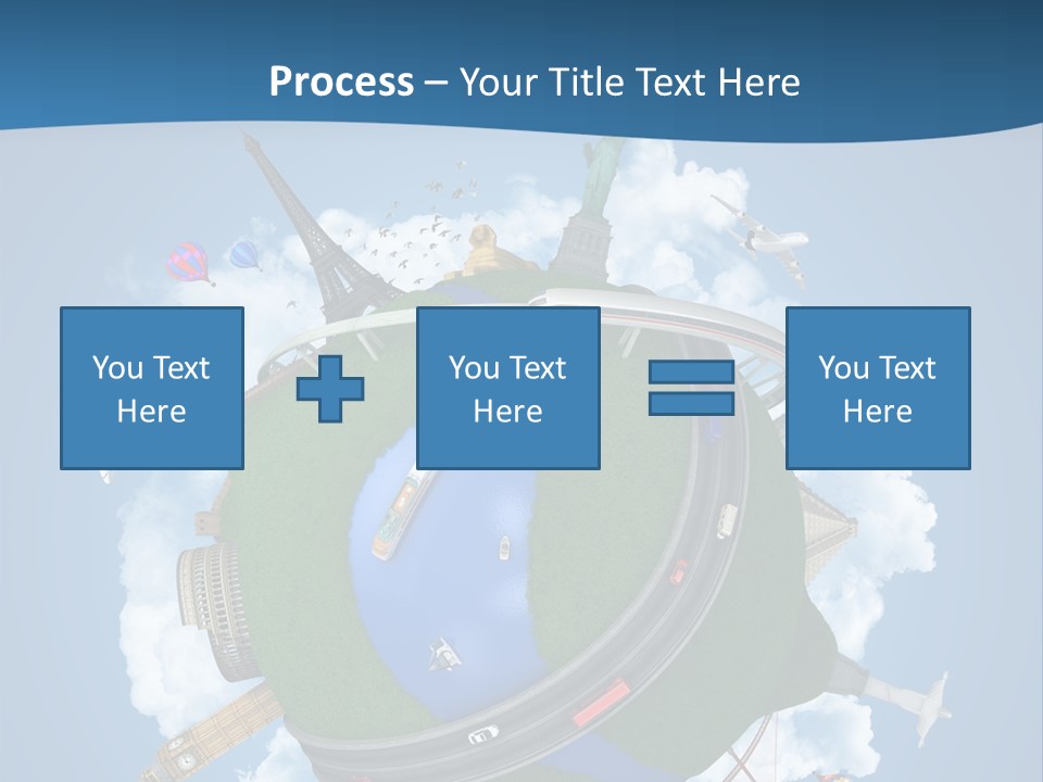 Road Train Great Wall PowerPoint Template
