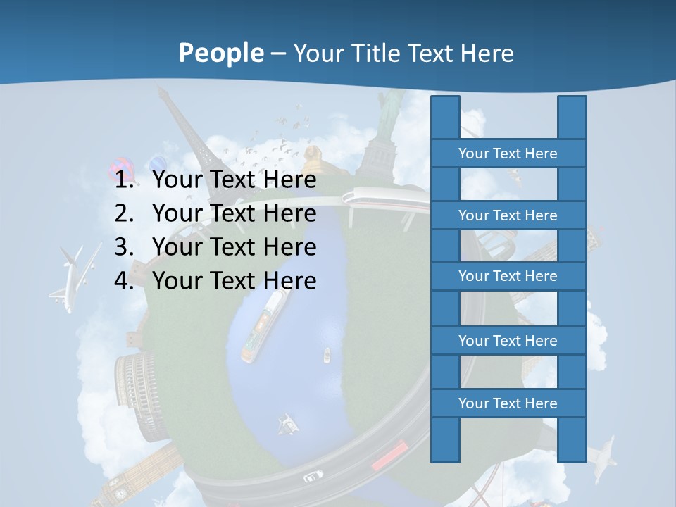 Road Train Great Wall PowerPoint Template