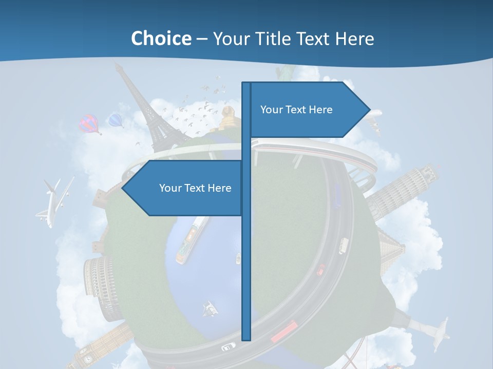 Road Train Great Wall PowerPoint Template