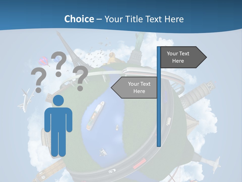 Road Train Great Wall PowerPoint Template