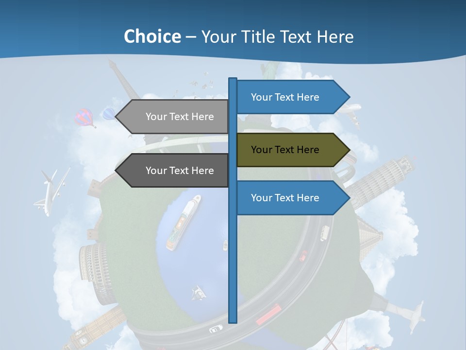 Road Train Great Wall PowerPoint Template