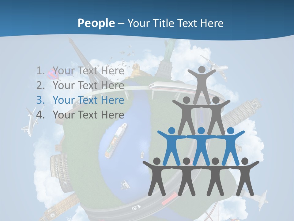 Road Train Great Wall PowerPoint Template