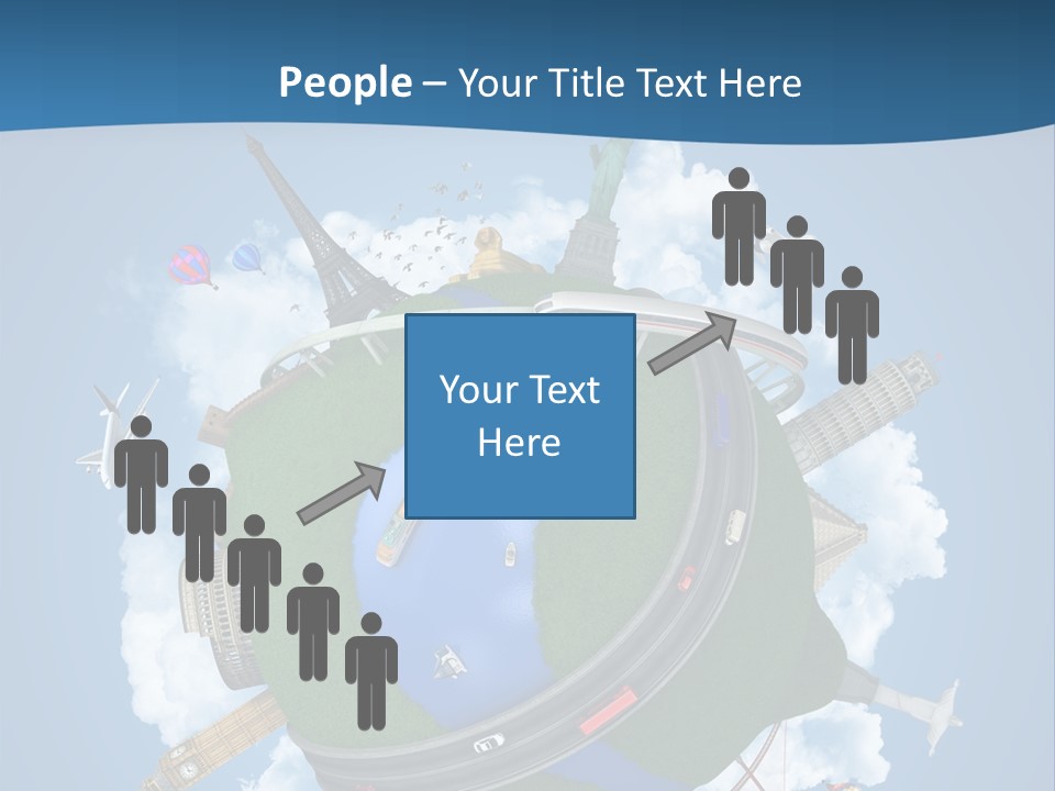 Road Train Great Wall PowerPoint Template