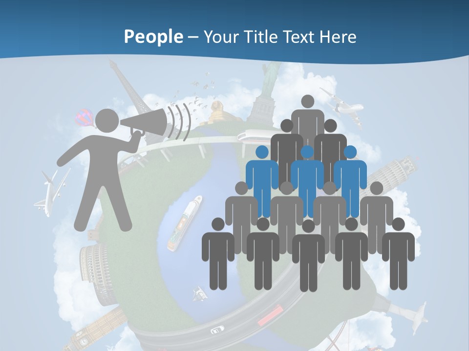 Road Train Great Wall PowerPoint Template