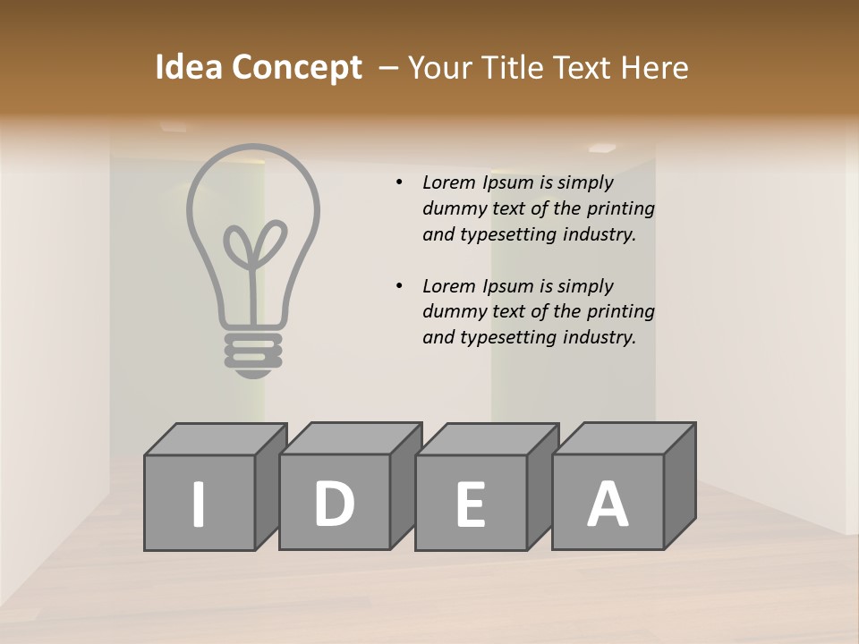 Clean Decorating Living PowerPoint Template
