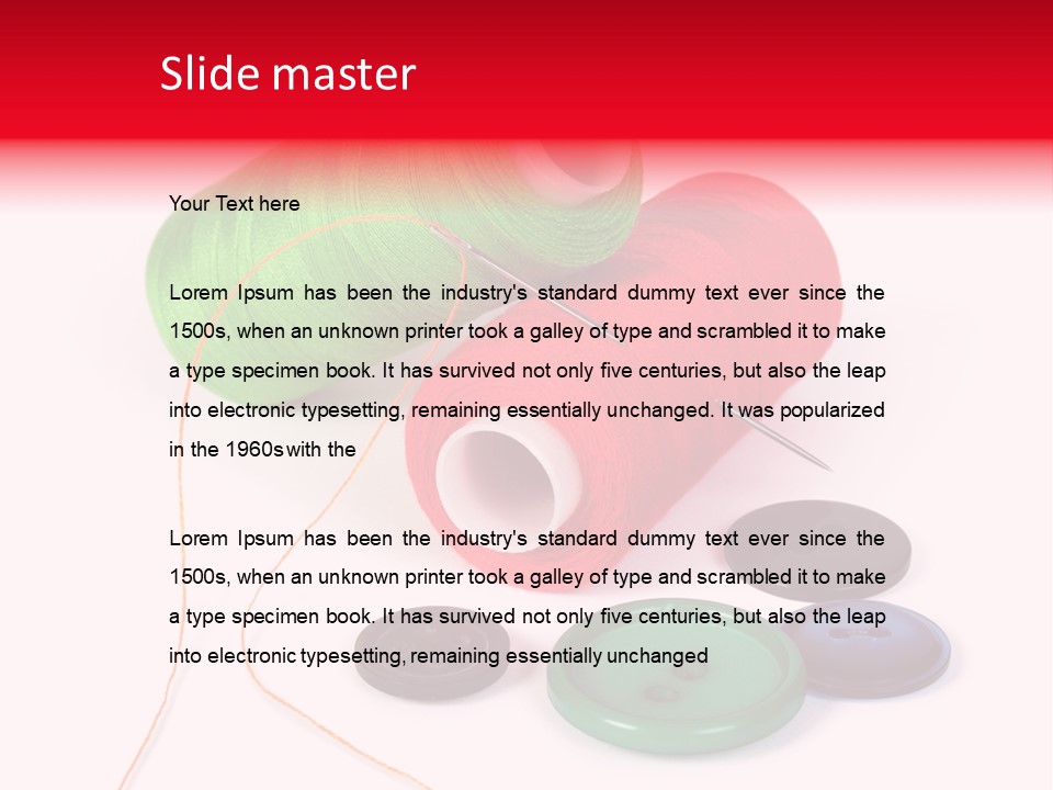 Fashion Thread Green PowerPoint Template