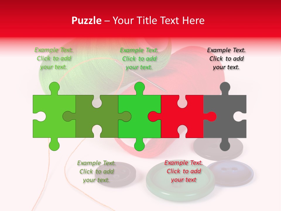 Fashion Thread Green PowerPoint Template