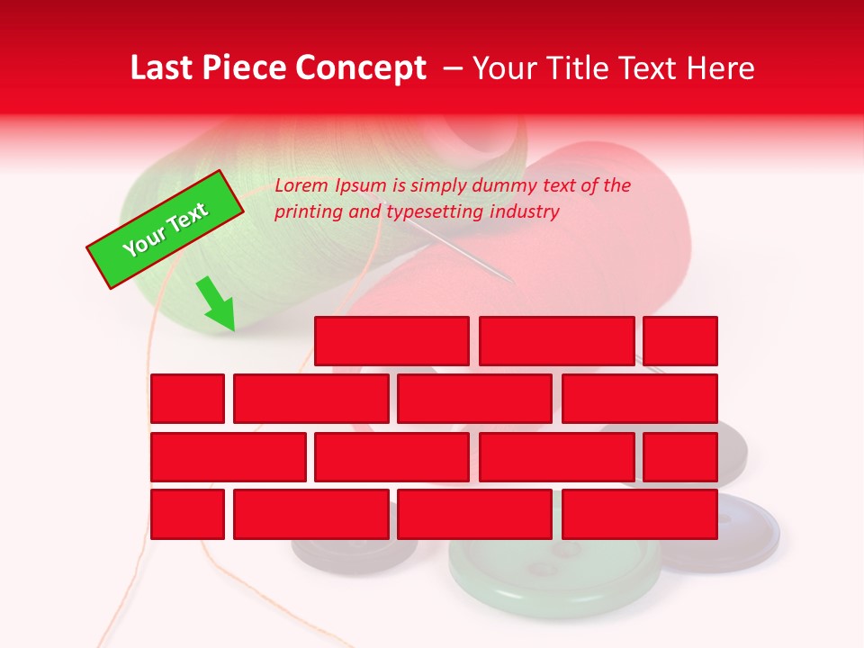 Fashion Thread Green PowerPoint Template