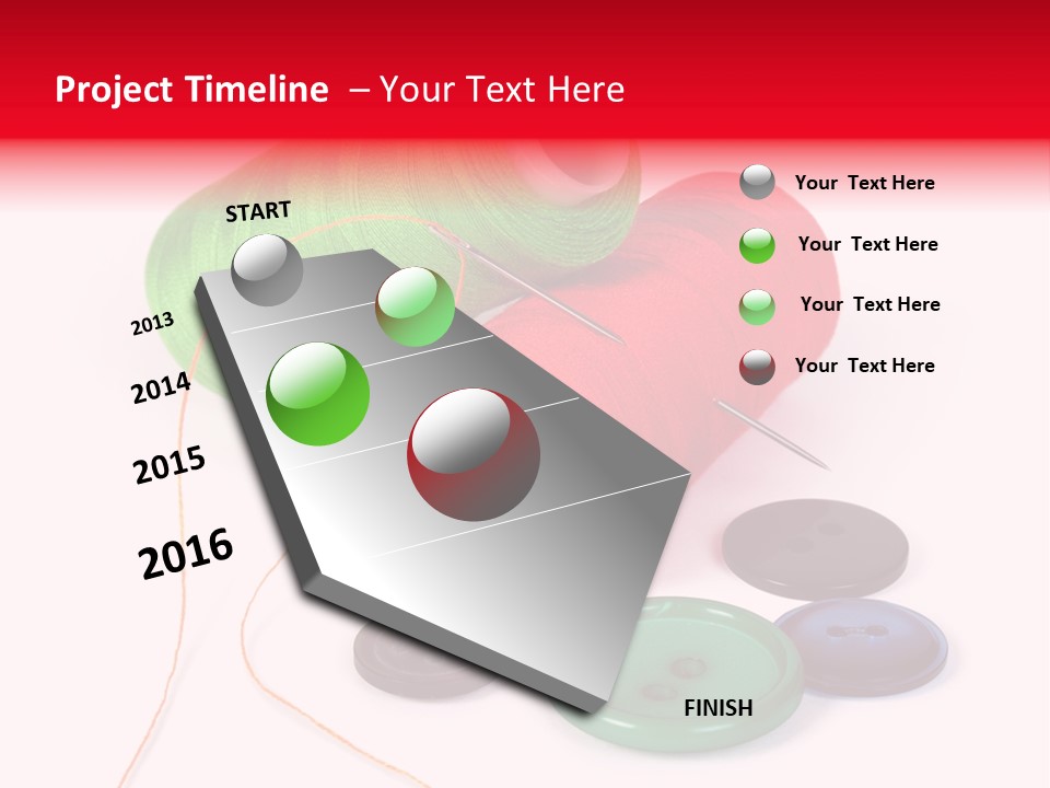Fashion Thread Green PowerPoint Template