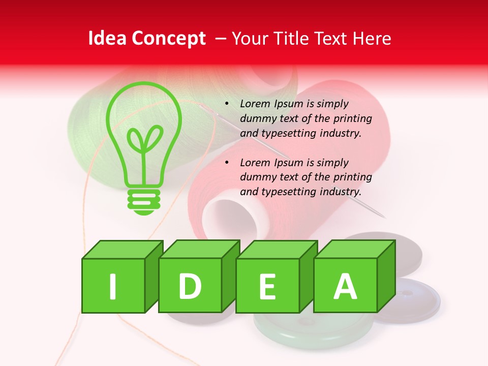 Fashion Thread Green PowerPoint Template