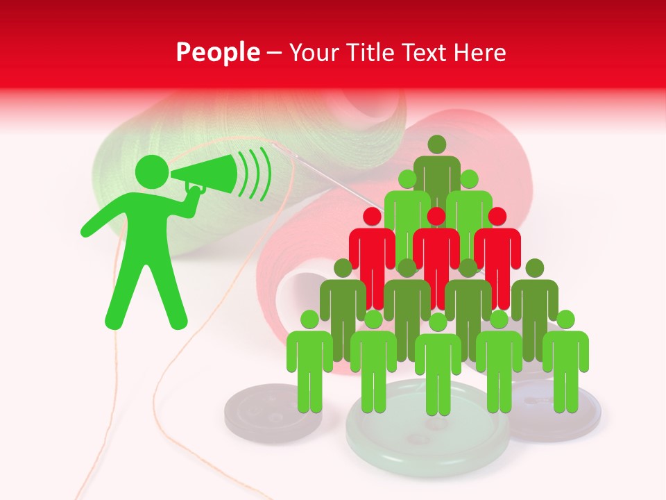 Fashion Thread Green PowerPoint Template