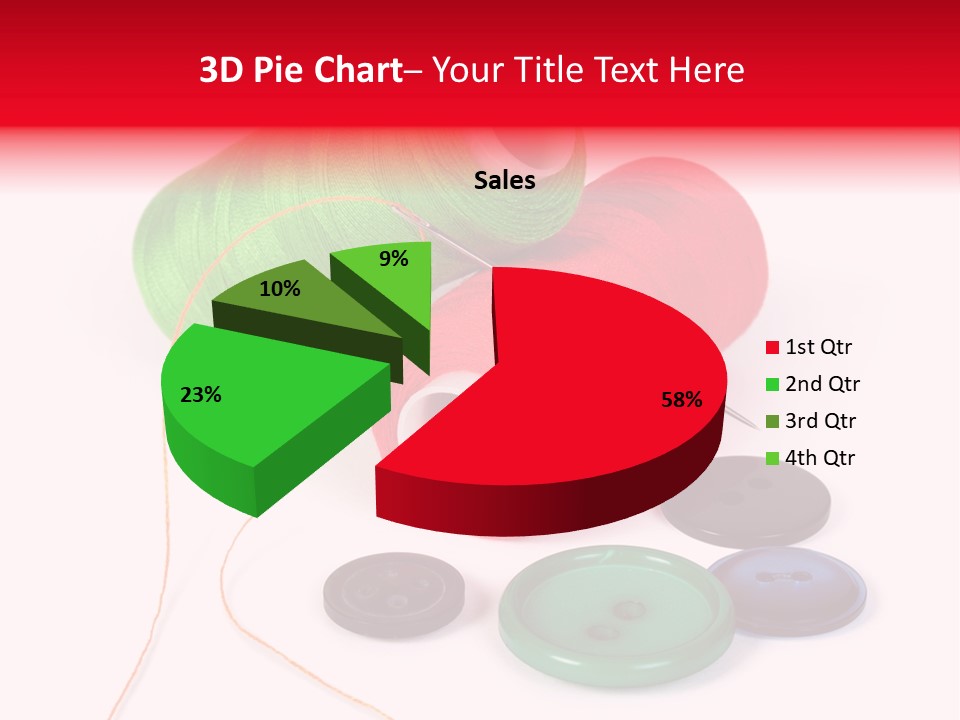 Fashion Thread Green PowerPoint Template