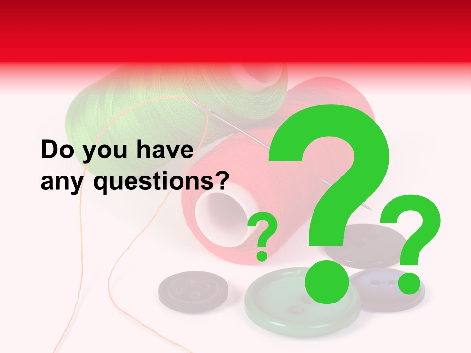 Fashion Thread Green PowerPoint Template