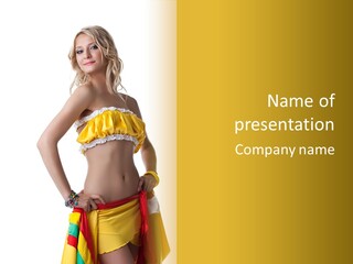 Woman Ethnic Single PowerPoint Template