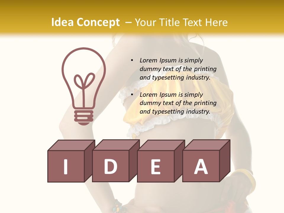 Woman Ethnic Single PowerPoint Template