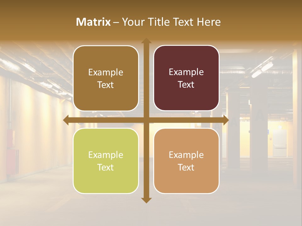 Diminishing Basement Letter PowerPoint Template