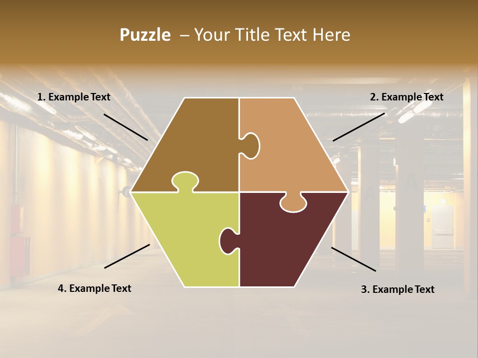 Diminishing Basement Letter PowerPoint Template