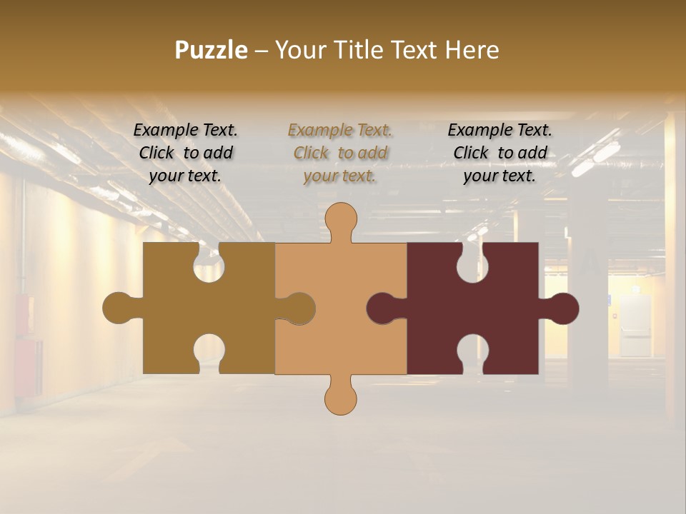Diminishing Basement Letter PowerPoint Template