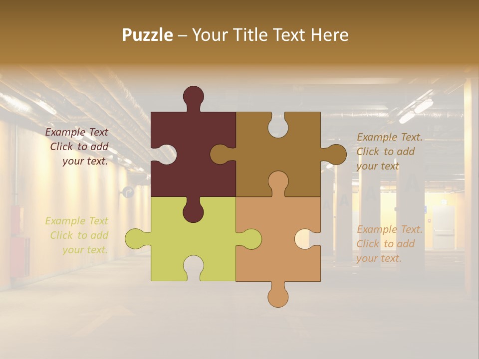 Diminishing Basement Letter PowerPoint Template