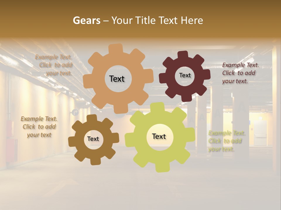 Diminishing Basement Letter PowerPoint Template