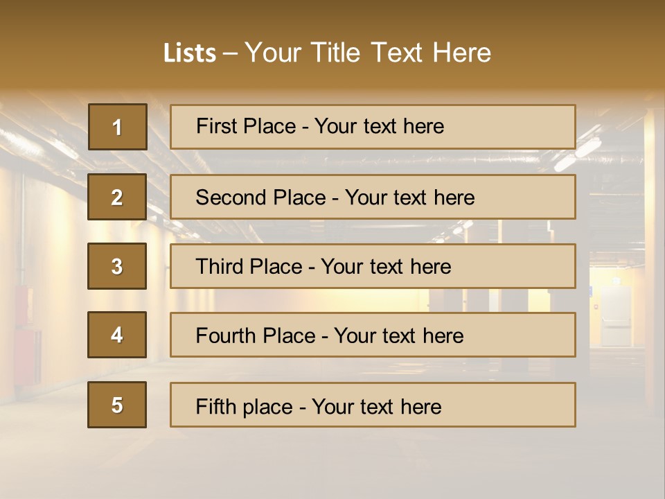Diminishing Basement Letter PowerPoint Template