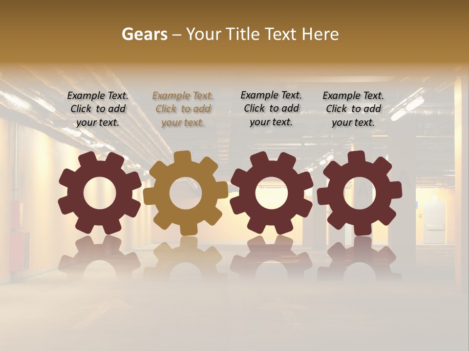 Diminishing Basement Letter PowerPoint Template