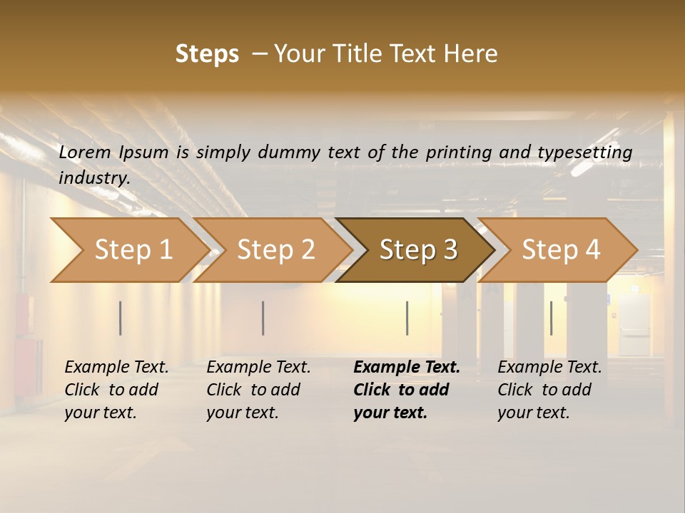Diminishing Basement Letter PowerPoint Template