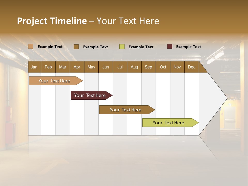 Diminishing Basement Letter PowerPoint Template