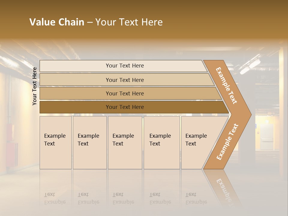 Diminishing Basement Letter PowerPoint Template