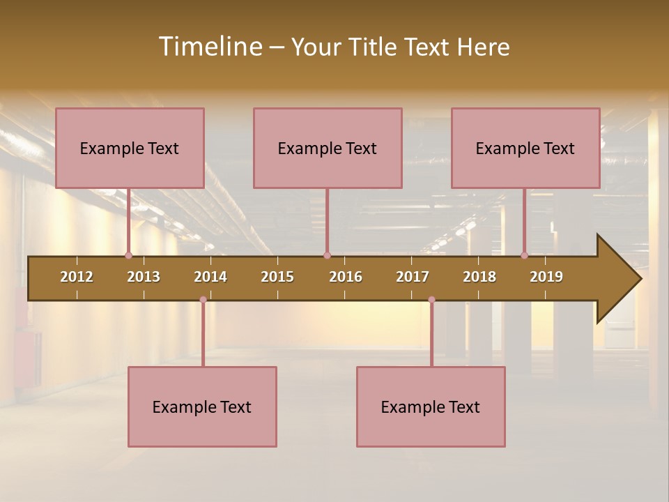 Diminishing Basement Letter PowerPoint Template